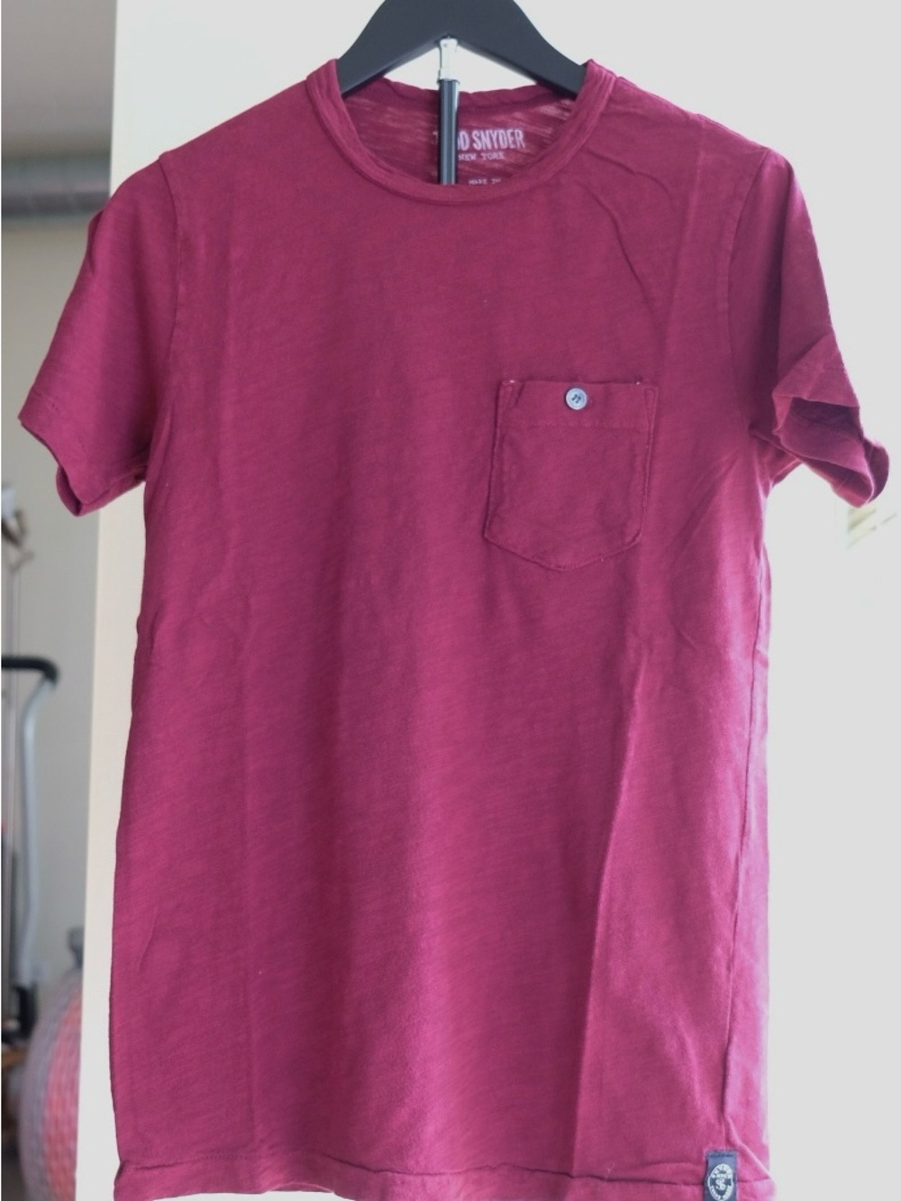 Todd Snyder Pocket Tee in Maroon